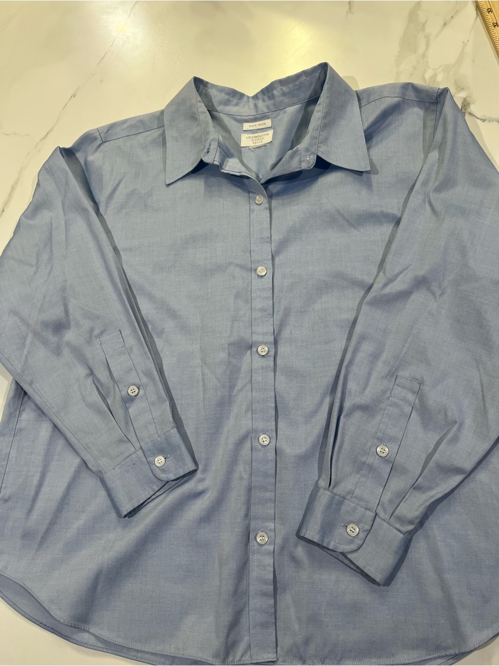 Liz Claiborne Light Blue Button-Down Shirt